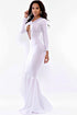 White Mermaid Bodycon Evening Gown